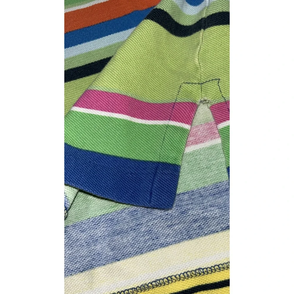 VTG 90's POLO Ralph Lauren Sz Large‎ Color Block Vibrant Knit Polo Shirt w/ Logo